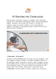 AI Marches into Construction