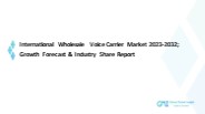 International Wholesale Voice Carrier Market Growth Potential & Forecast, 2032