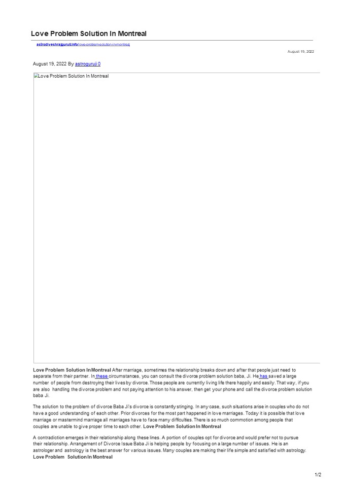 Love Problem Solution In Canada +91 7737015003