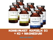 Kombipaket Kapseln D3 + K2 + Magnesium