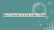 Best Islands in Abu Dhabi