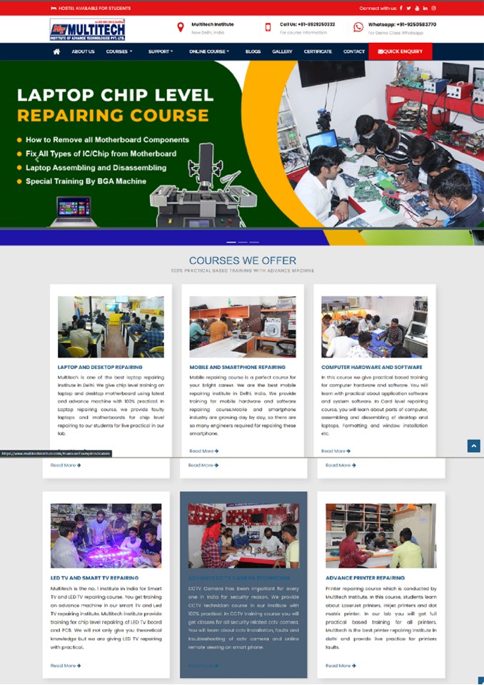 LAPTOP REPAIRING COURSE | LAPTOP REPAIRING INSTITUTE IN DELHI