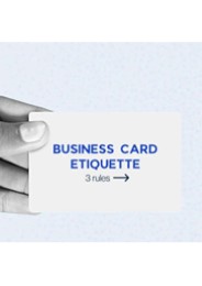 Business Card Etiquette