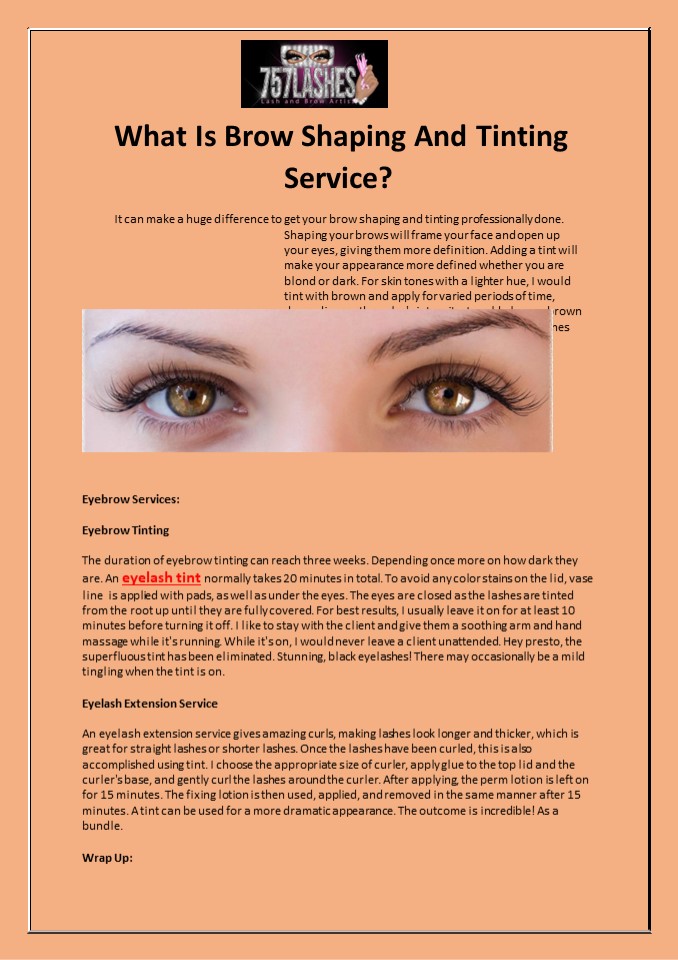 What Is Brow Shaping And Tinting Service? (1)