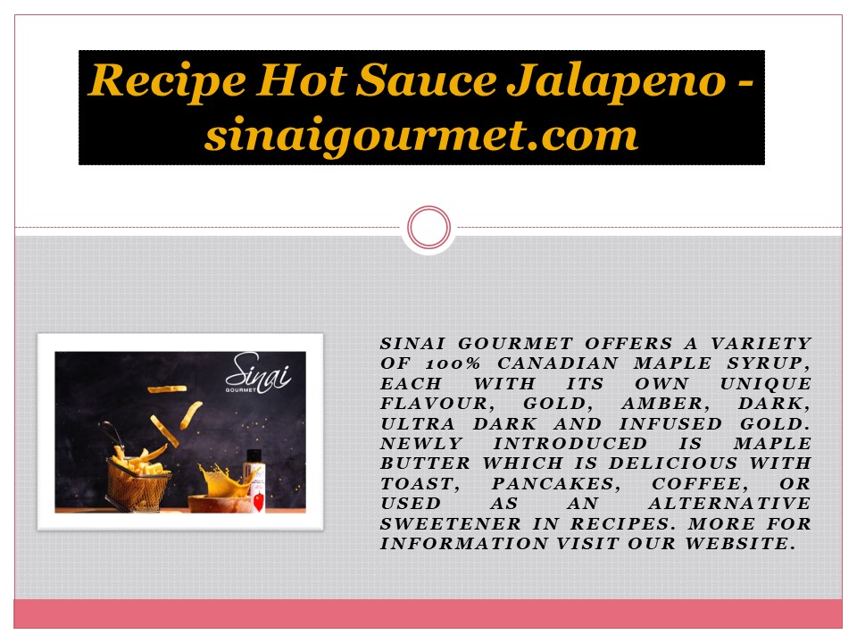 Recipe Hot Sauce Jalapeno - sinaigourmet.com