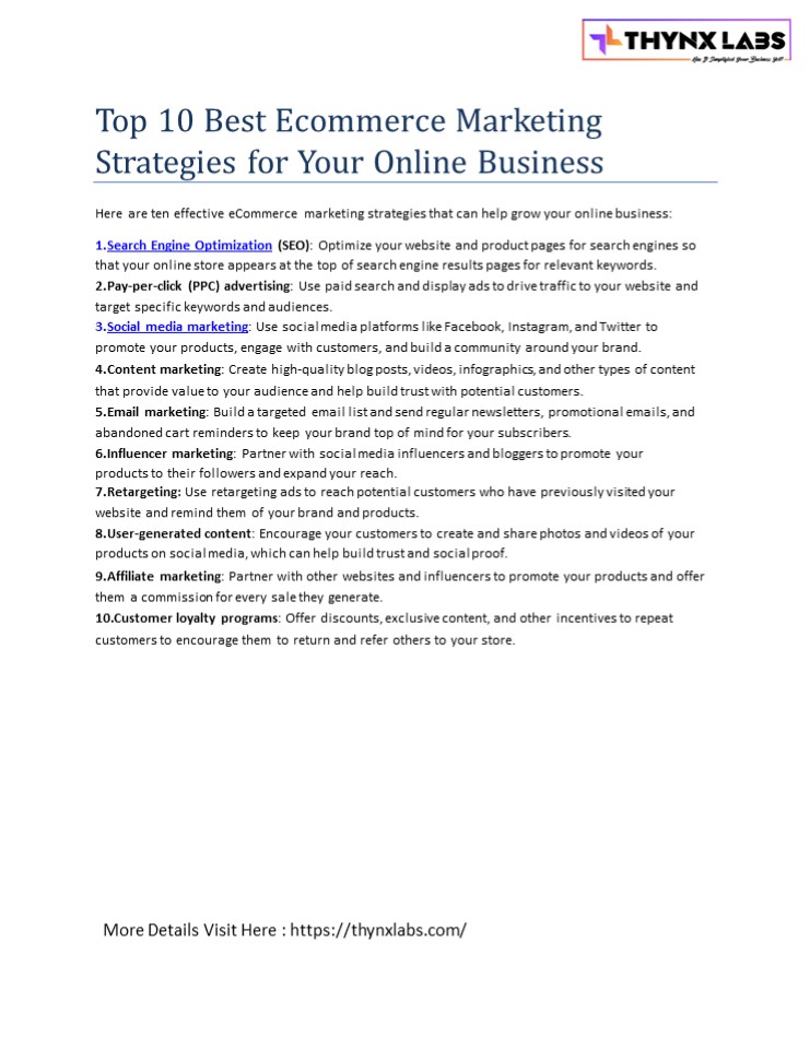 Top 10 Best Ecommerce Marketing Strategies for Your Online Business ...