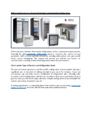 Eight methods to choose the best commercial refrigerator