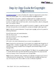 Step-by-Step Guide for Copyright Registration