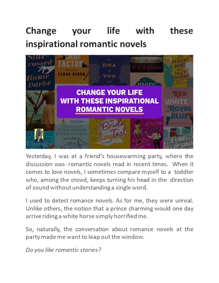 Change your life with these inspirational romantic novels
