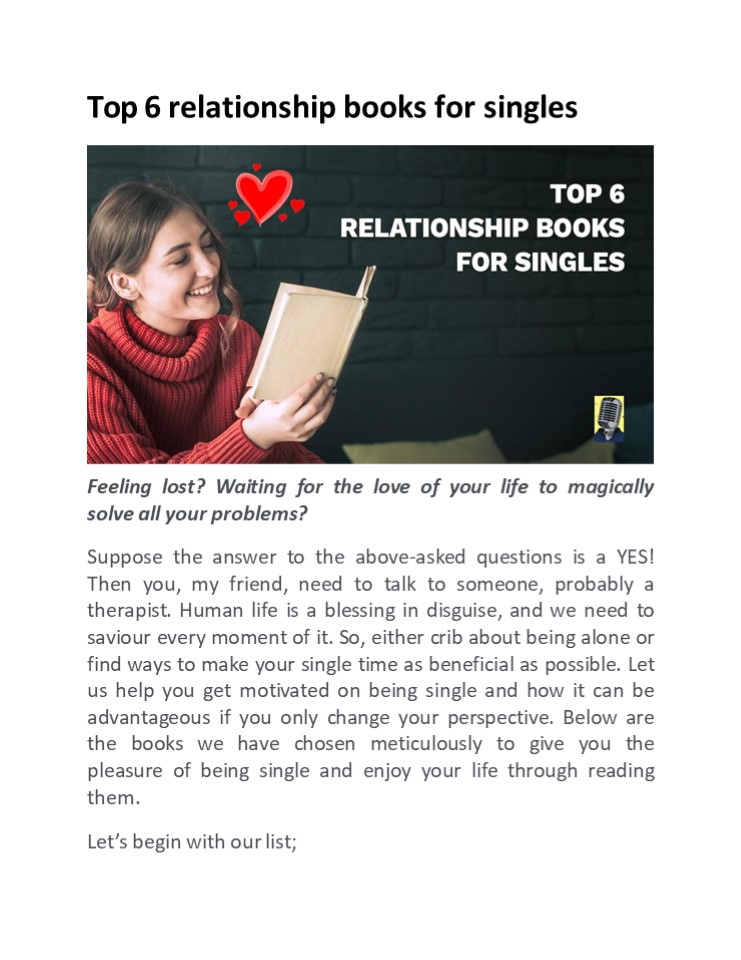 Top 6 relationship books for singles