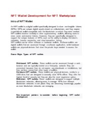 NFT Wallet Development for NFT Marketplace