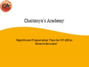 Preparation Tips for IIT-JEE