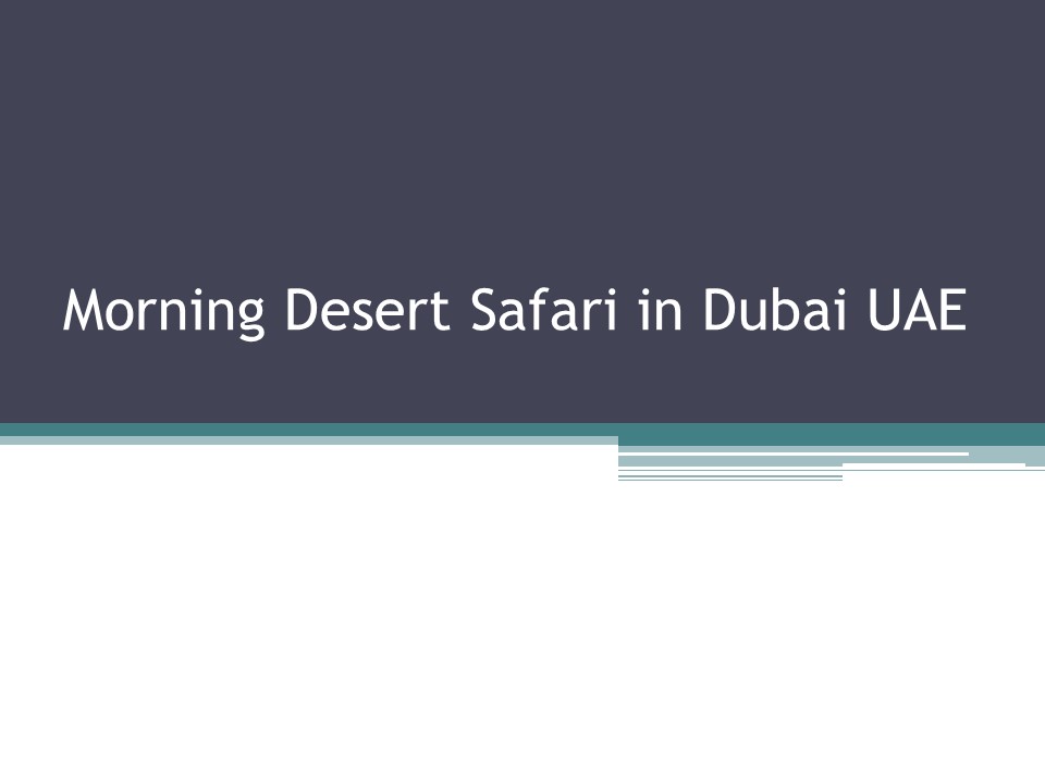 Morning Desert Safari in Dubai UAE
