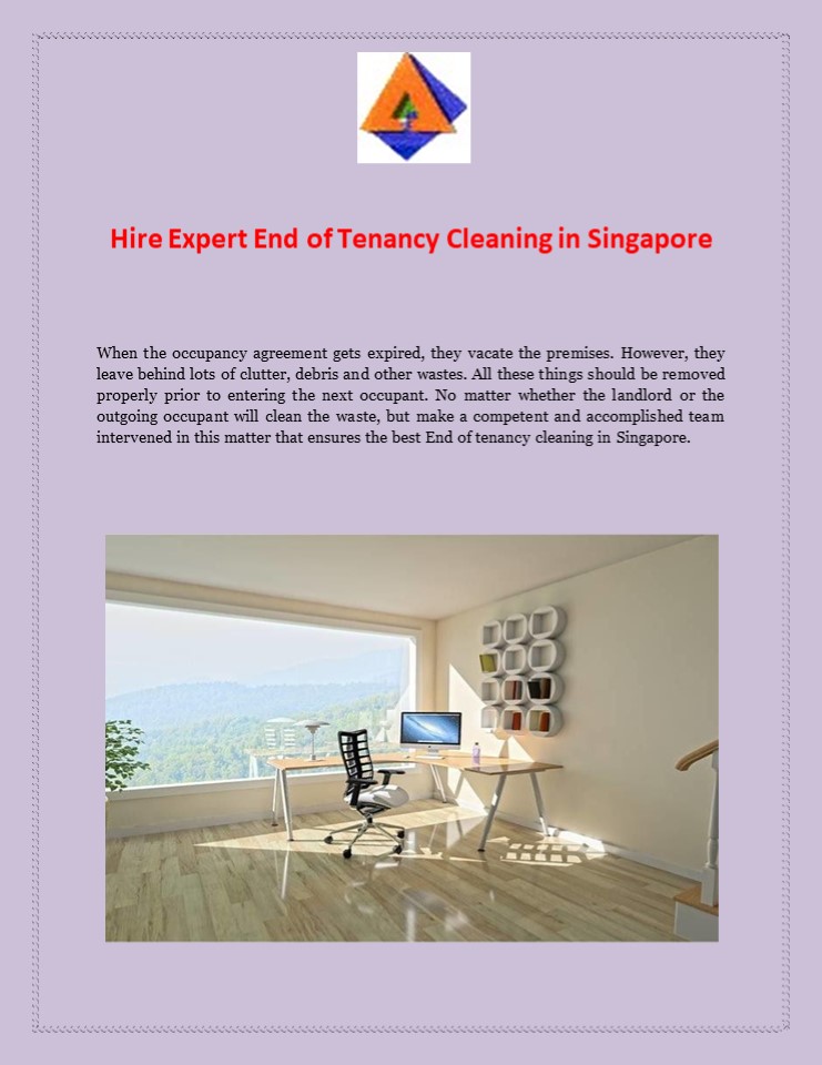 Hire Expert End of Tenancy Cleaning in Singapore