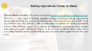 Baking Ingredients Online in Dubai