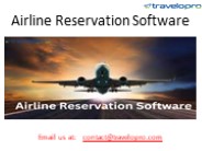 Airline Reservation Software