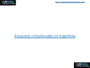 Encuestas remuneradas en Argentina | Participe en encuestas remuneradas