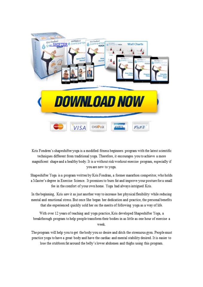 Shapeshifter Yoga by Kris Fondran PDF EBook Program