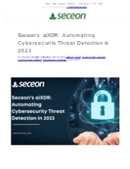 Seceon’s aiXDR: Automating Cybersecurity Threat Detection