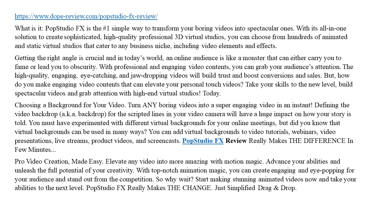 presentation player overlay