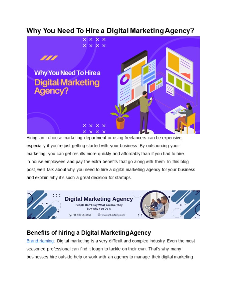 Why You Need To Hire a Digital Marketing Agency?