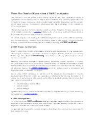 CISSP Certification Facts