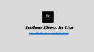 Indian Dress In Usa