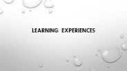 learning experience
