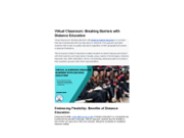 Virtual Classroom Breaking Barriers with Distance Education
