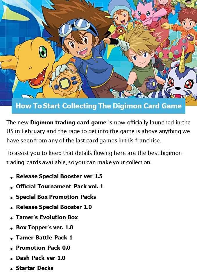 How To Start Collecting The Digimon Card Game