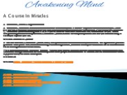 A Course In Miracles