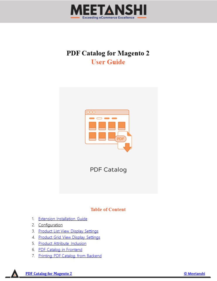 Magento 2 PDF Catalog