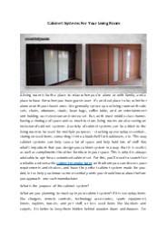 Cabinet Systems For Your Living Room