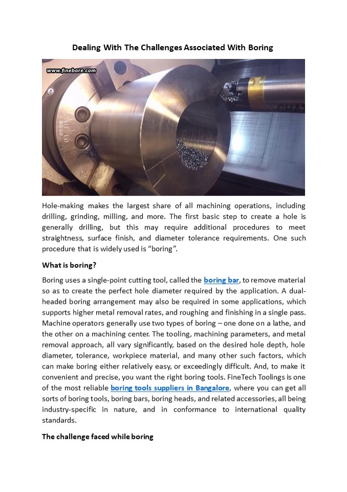 Dealing With The Challenges Associated With Boring