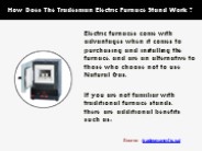 How does the Tradesman Electric Furnace Stand work?