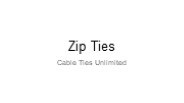 Reusable Zip Ties