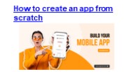 How to create an app from scratch