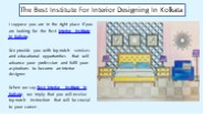 Best Interior Design Institute in Kolkata