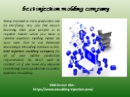 best injection molding company