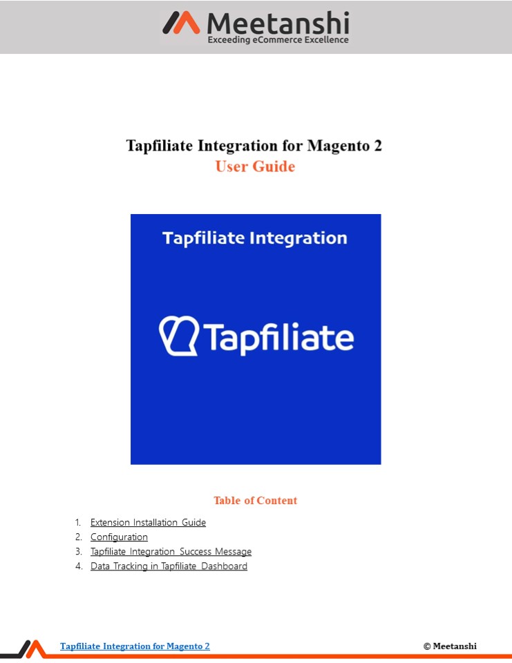 Magento 2 Tapfiliate Integration
