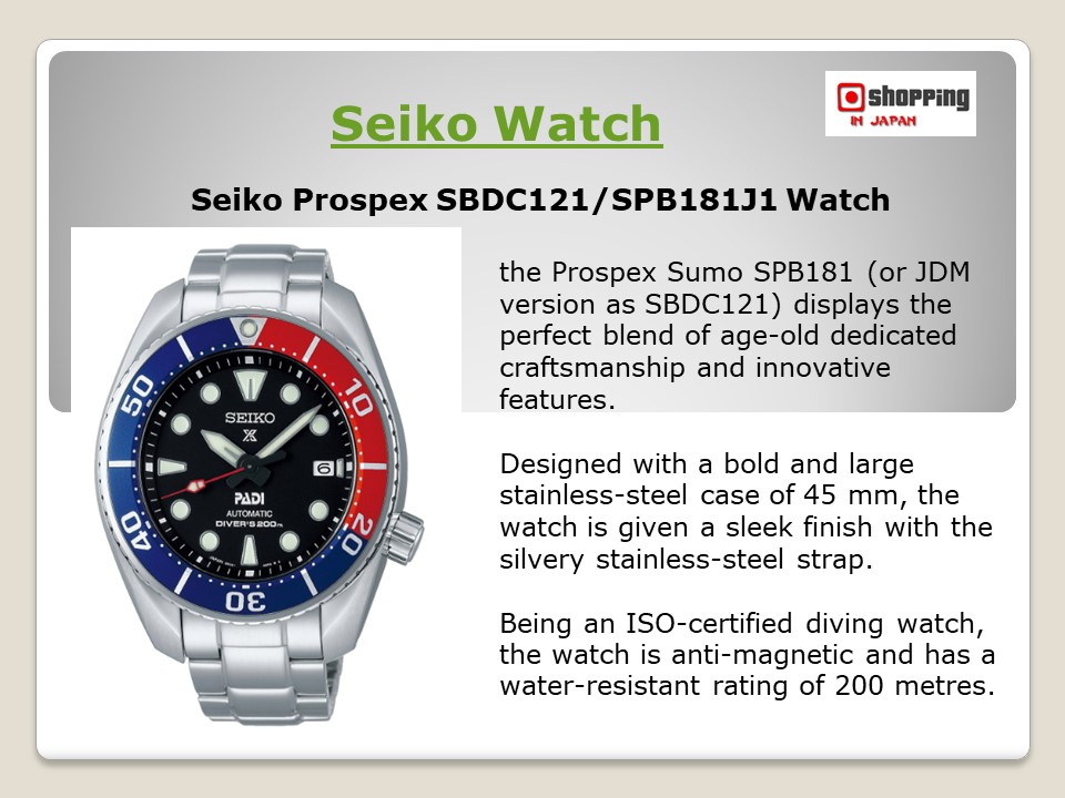Seiko Prospex SBDC121 | SPB181J1 Watch | Shopping In Japan