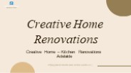 Kitchen Renovations Adelaide | Creative Home Renovations