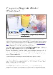 Companion Diagnostics Market: What’s New?