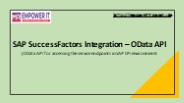 Sap SuccessFactors OData API Online training in UK