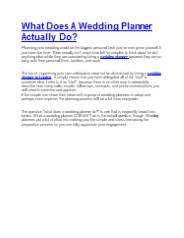 What Does A Wedding Planner Actually Do?