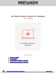 Magento 2 Axis Bank Payment Gateway
