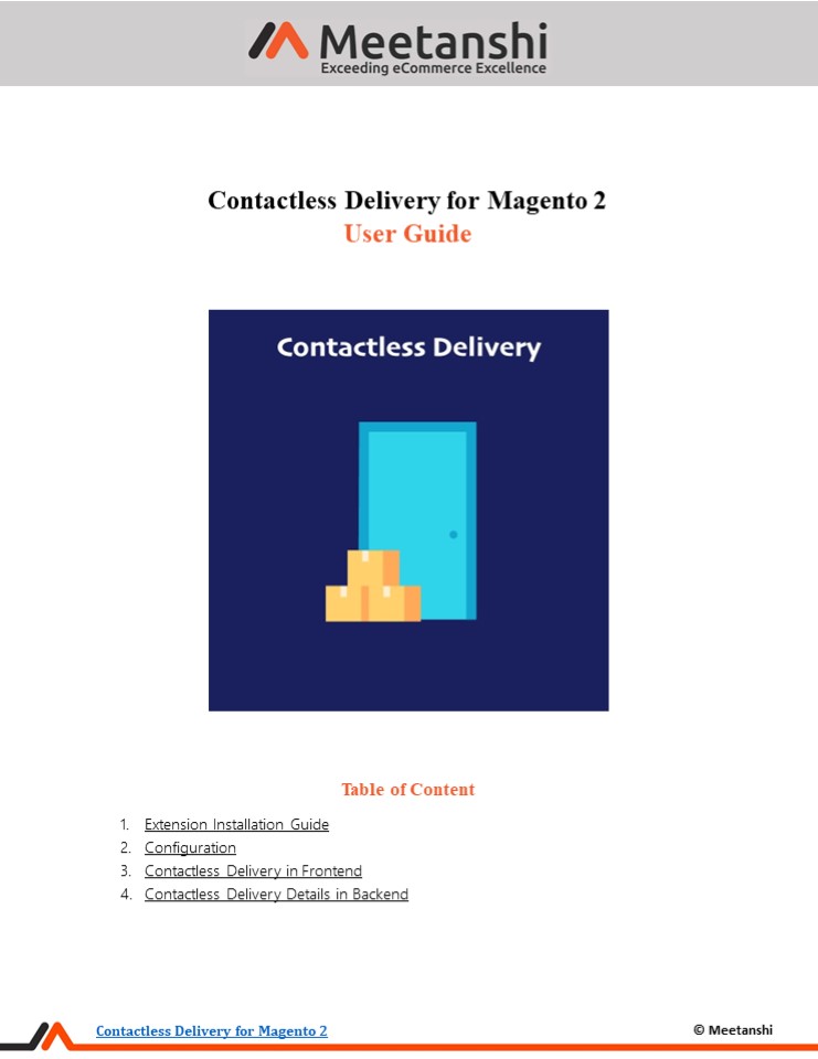 Magento 2 Contactless Delivery