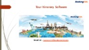 Tour Itinerary Software