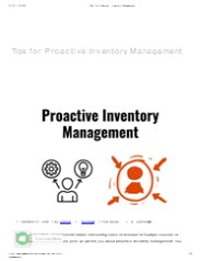 Tips for Proactive Inventory Management
