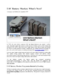 UAV Battery Market: What’s Next?